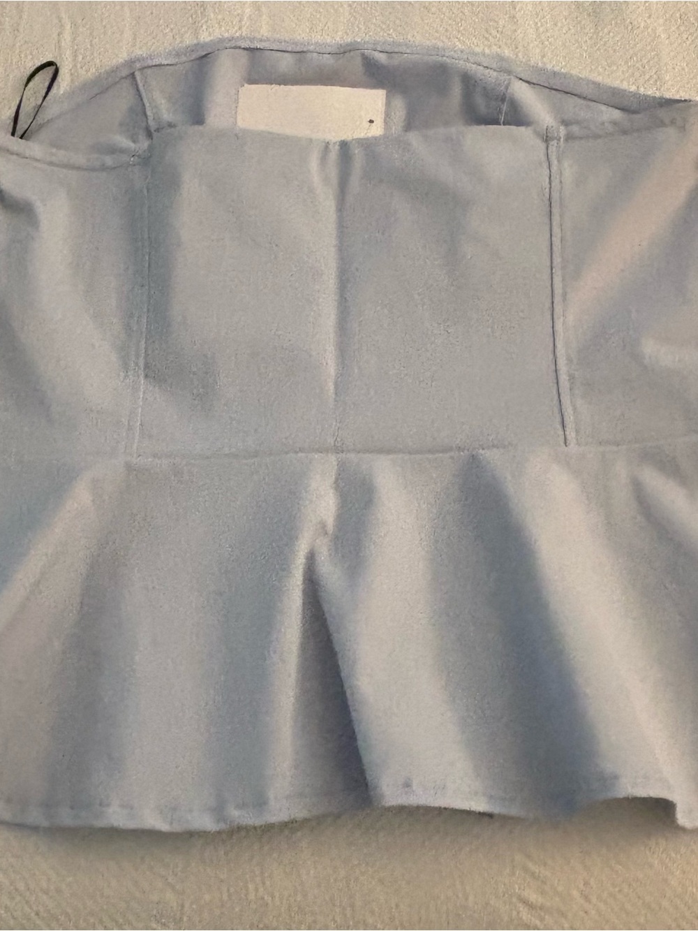 H&M Light Blue Strapless Peplum Top - Picture 3 of 5